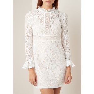 NWT Maje Riline Guipure Hi Neck Lace Paisley Dress